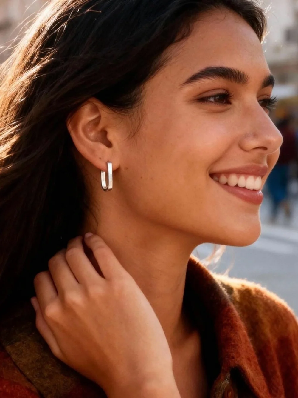 Gorjana Gold & Silver Link Hoop Earrings